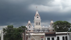 Watch tower downtown Pontiac from our view operating