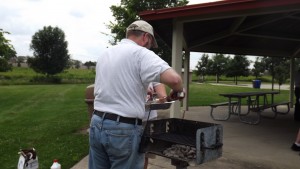 Scott KQ9B grilling the HDogs